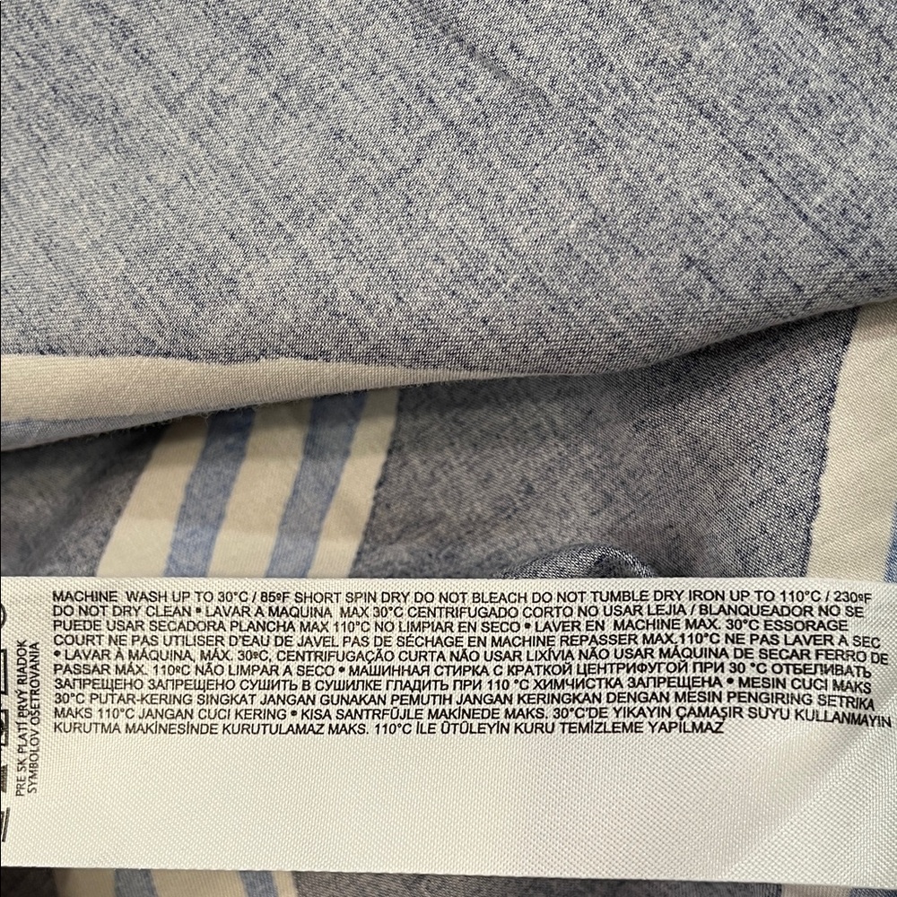 Mango Blue & White Slit Striped Skirt/NWT/12 - Picture 14 of 16